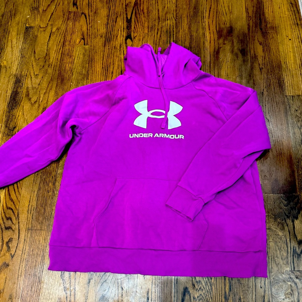 Purple Under Armour hoodie, size 2x